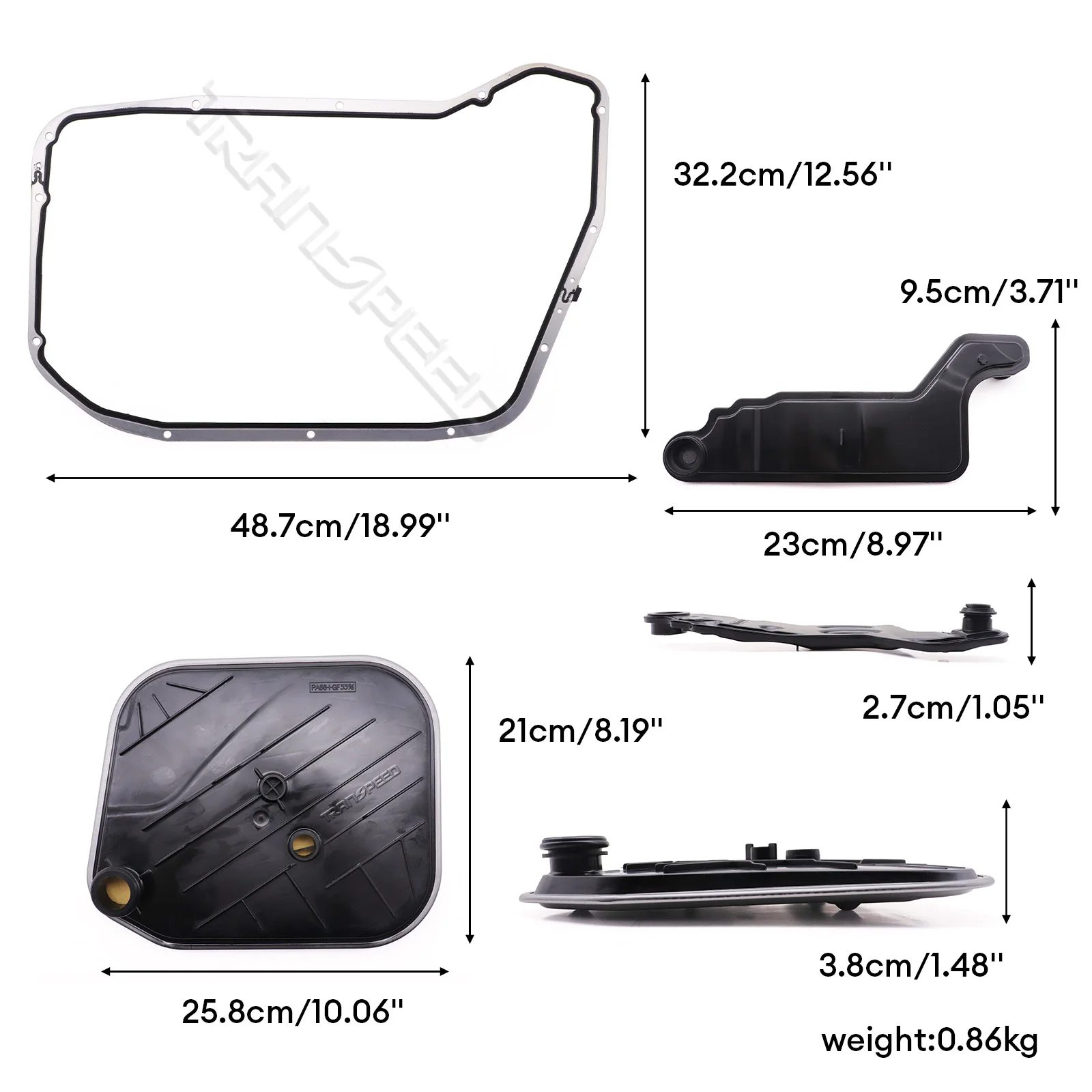 TRANSPEED 8HP55 Масляный фильтр для автоматической коробки передач 0BW 398009 Прокладка