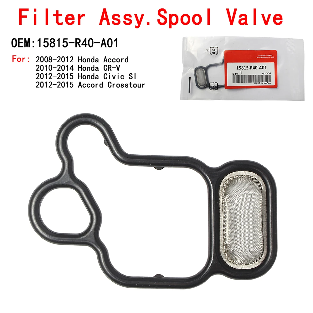 

For Honda Accord Civic TAO 2.4 Filter / Solenoid Gasket VTEC OEM 15815-R40-A01 Filter assy spool valve