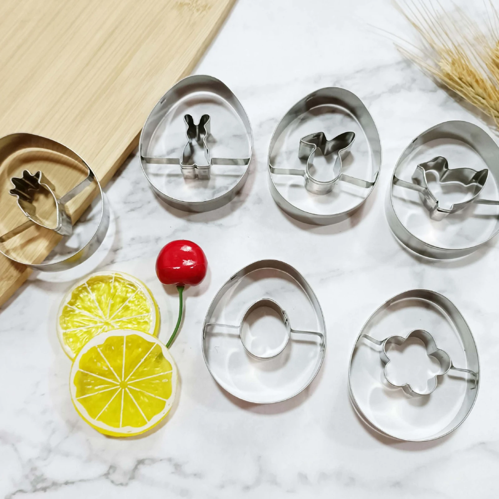 

1Set Easter Food Grade Plastic Cookie Mold Animal Biscuit Cutter 3D Cartoon Rabbit Molds Baking Tools Party Cupcake DIY Supplies