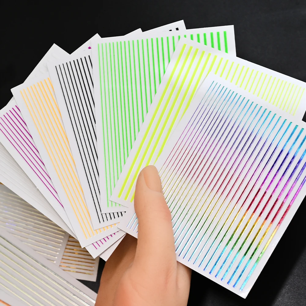 Французские прямые полосы для дизайна ногтей