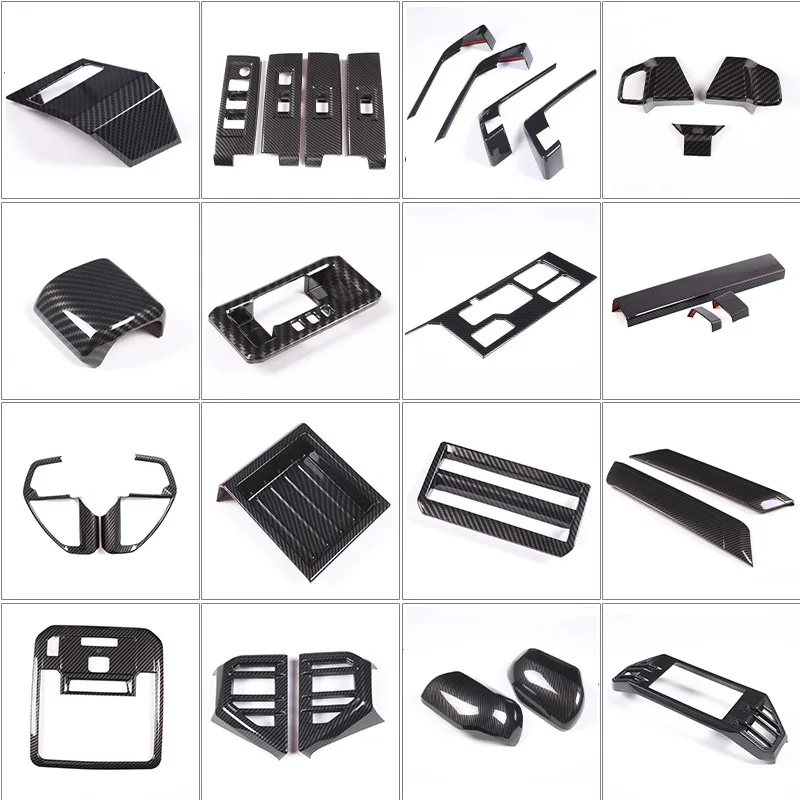 

Для Toyota Tundra 2022 2023 ABS из углеродного волокна центральное управление салона автомобиля декоративная крышка рамка отделка стикер автомобильные аксессуары