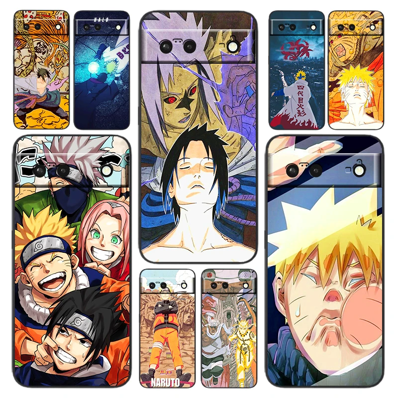 

Popular Japanese Anime Naruto Phone Case For Google Pixel 7 6 Pro 6A 5A 5 4 4A XL 5G Black Silicone TPU Cover