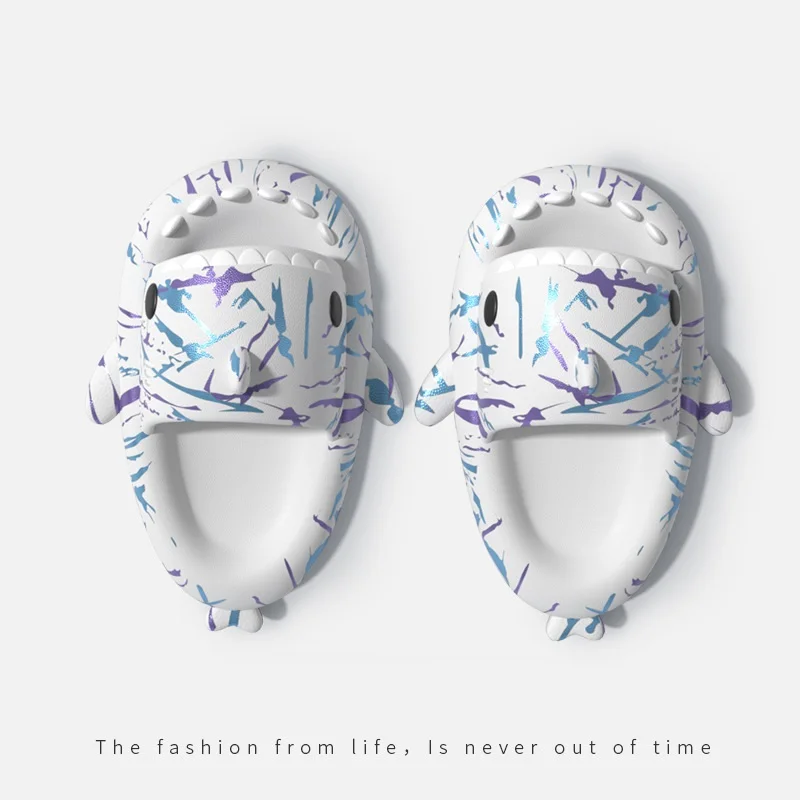 Couples Shark Slippers Women Cartoon Sandals Fashion Men Flip Flops Indoors Bathroom Cute Summer Outdoor Beach Slides Shoes