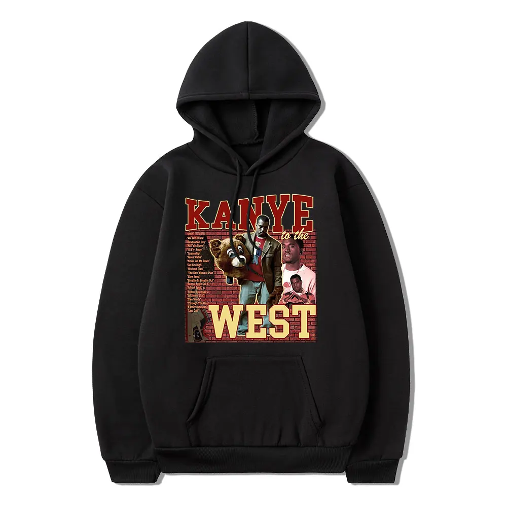 

Kanye West Vintage Graphic Winter Long Sleeve Thick Loose Casual Man Design Sport Hoodie 2022 New Product Popular Hot Sale Print