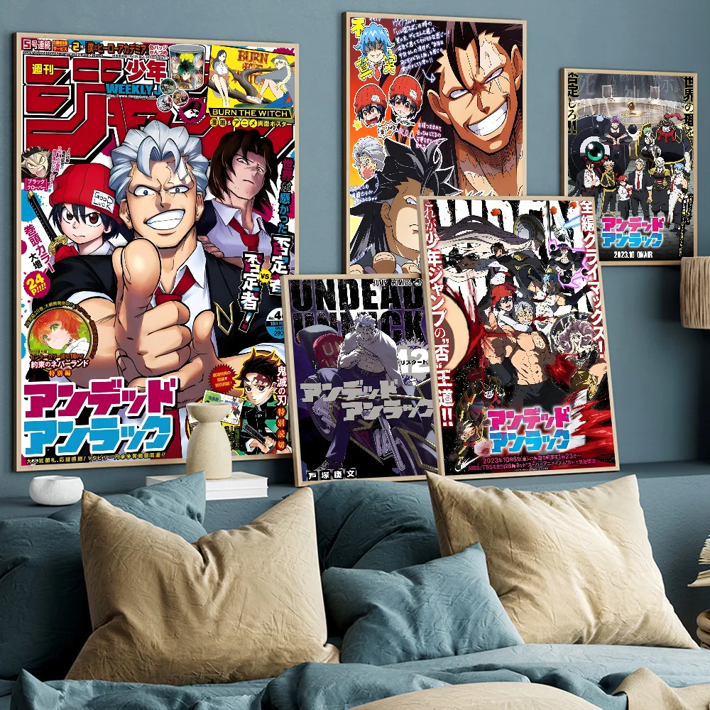 Undead Unluck АНИМЕ DIY липкий плакат водостойкая бумажная наклейка кофейный дом