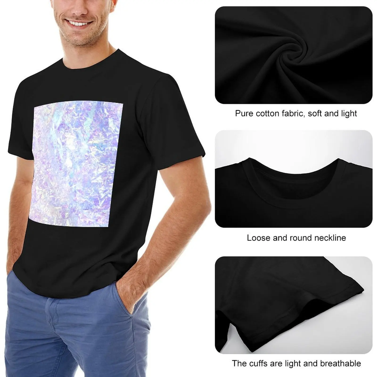 Переливающаяся футболка большого размера простые тренировочные рубашки для