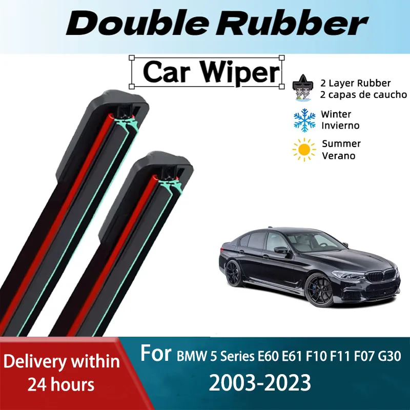 

Левые передние щетки стеклоочистителя для BMW 5 серии E60 E61 F10 F11 F07 G30 G31 2003-2023 Аксессуары M5 GT 518 525 530 540d