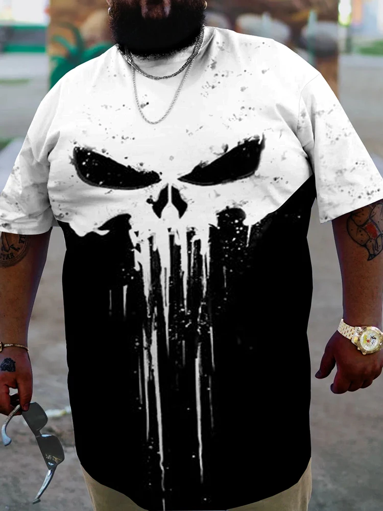 Biggmans Хэллоуин уличная одежда с коротким рукавом летние мужские Размеры 9XL