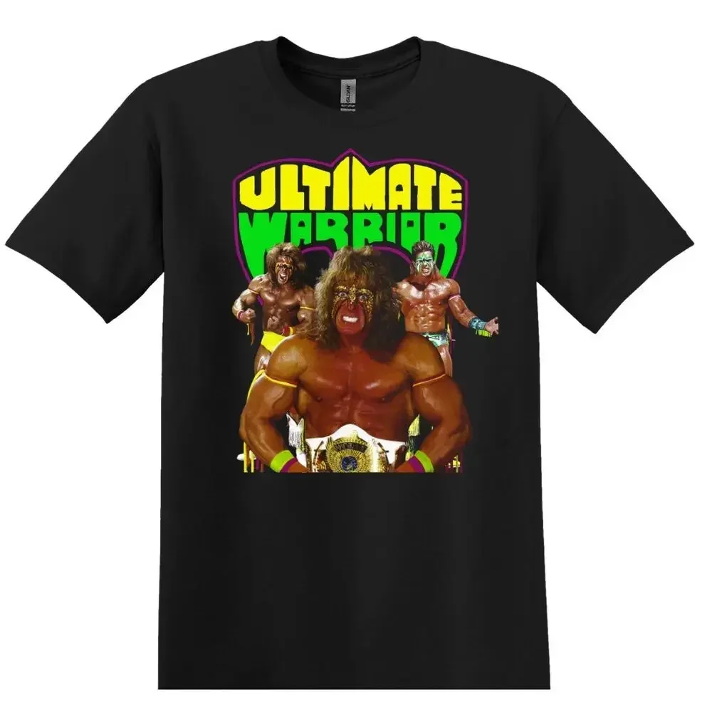 Черная футболка с надписью The Ultimate Warrior WWE