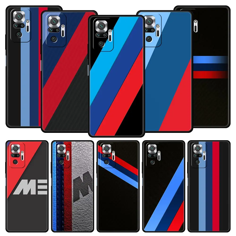 

Blue Red Sport Car Phone Case for Redmi Note 10 10S 9S 9T 9 Pro Funda Cover 9A 9C 8T 8 8A 7 7A 6 5 11 S2 K40 Siliocne Coque Bag