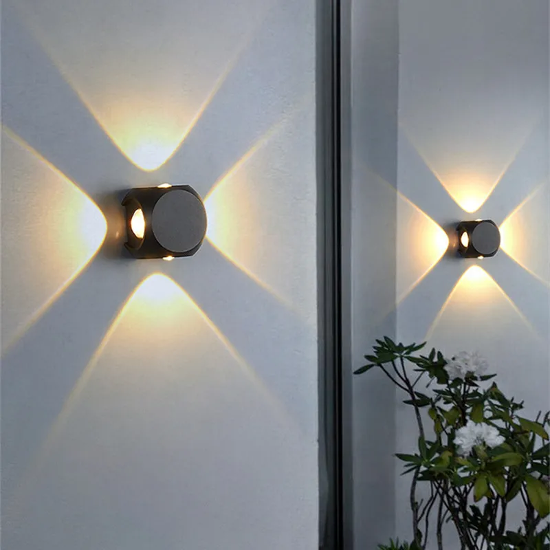 

Modern Minimalist Outdoor Waterproof LED Wall Lamp 6W 12W Creative Aisle Staircase Corridor Exterior Wall Lights Garden Sconce