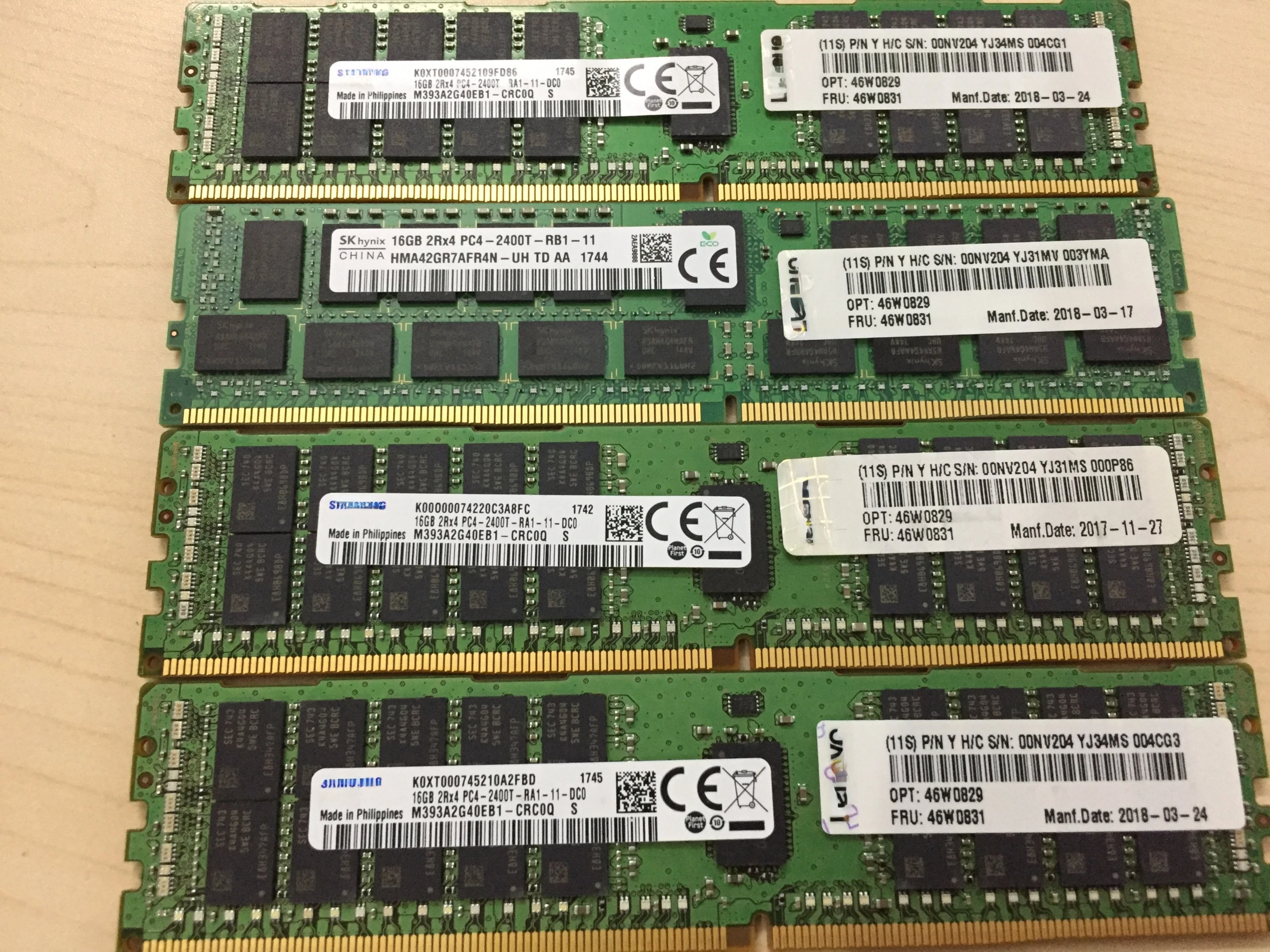 

RAM 46W0829 46W0831 16G 2400T Серверная память IBM X3850X6 X3950X6