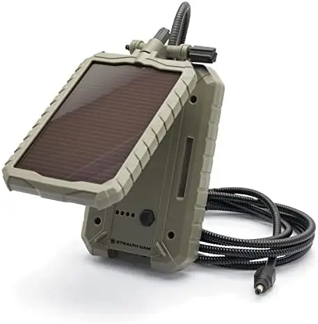 

Cam Durable Sol-Pak Solar Pack | 12V Solar Power Panel, Rechargeable & 10ft Insulated Cable | Compatible with All Wireless