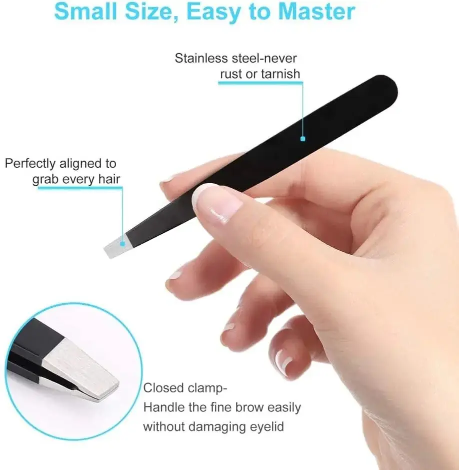Профессиональный набор пинцетов для бровей из нержавеющей стали мужчин и женщин