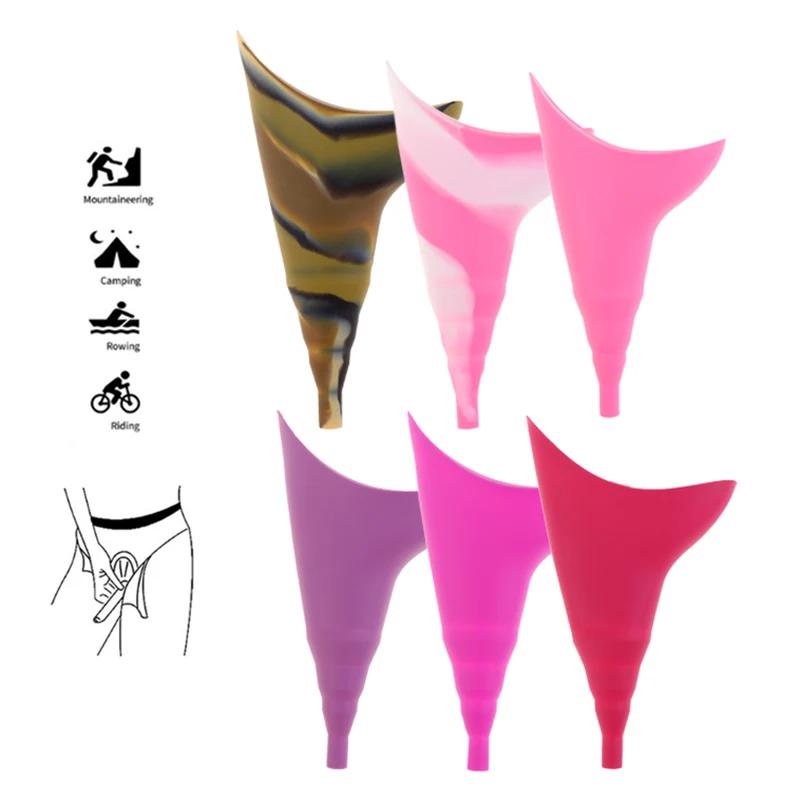 

Портативный Силиконовый Писсуар для женщин, писсуар для мочи в экстренном положении на открытом воздухе