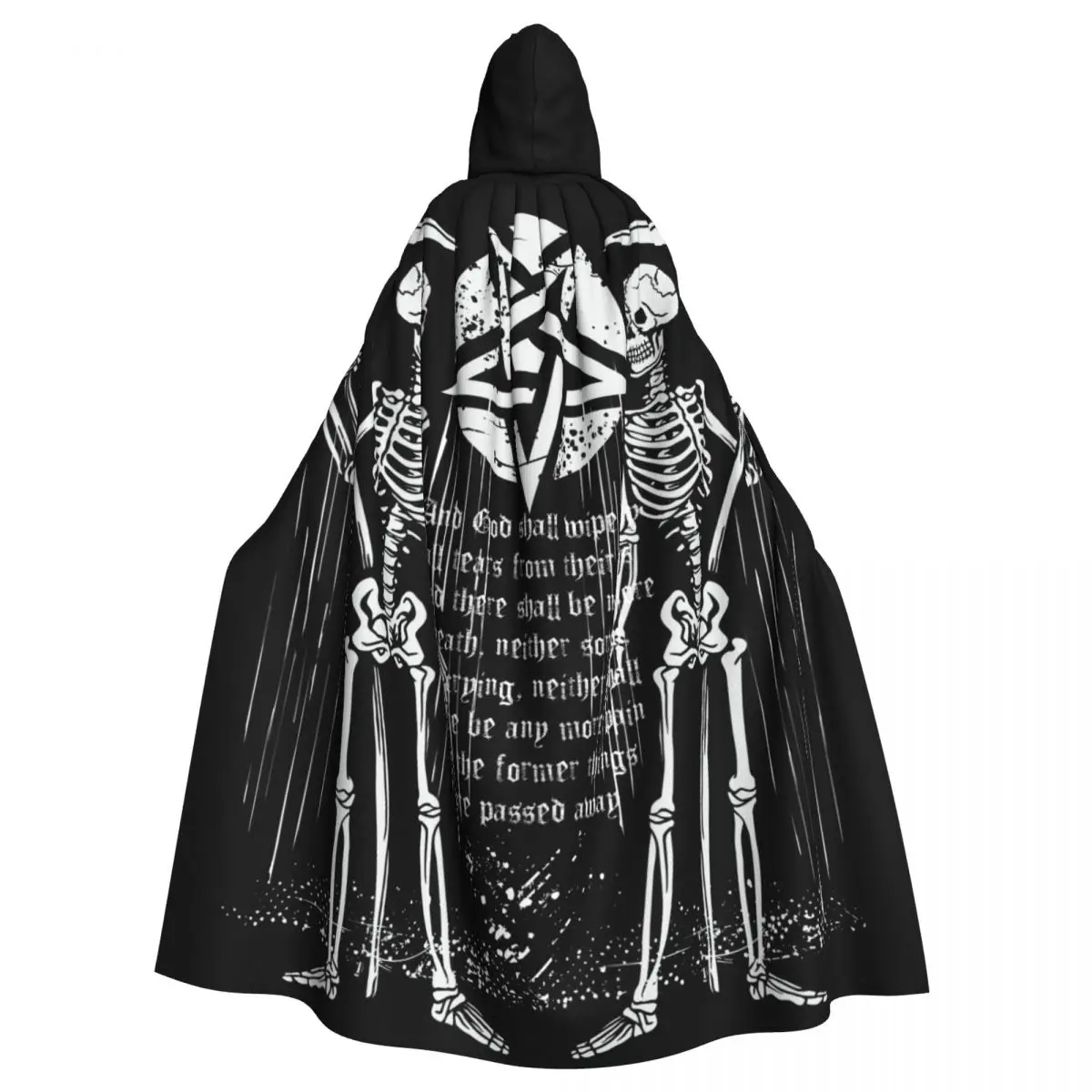 

Adult Cloak Cape Hooded Pentagram Gothic Medieval Costume Witch Wicca Vampire Elf Purim Carnival Party