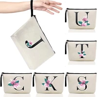 girl cosmetic bag letter print makeup bag toiletries organizer wash storage pouch wedding party bride gifts makeup bag organizer
