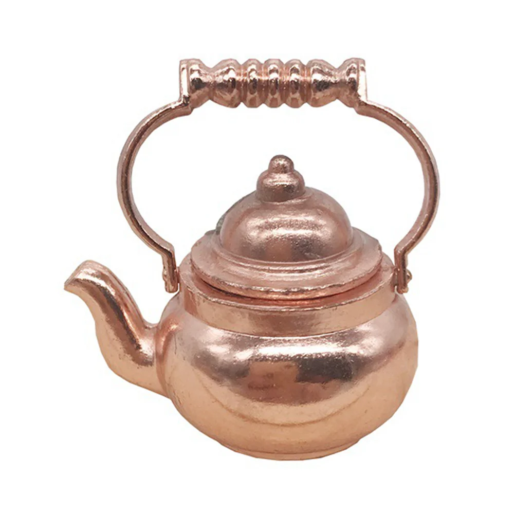 

Miniature Teapot Mini Kitchen Kettle Model Miniature Ornament Decoration