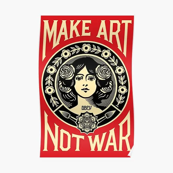 

Художественный постер Make Art Not War Girl, Художественная печать, художественное украшение, комнатная роспись, забавная настенная домашняя винтажная живопись, современный Декор без рамки