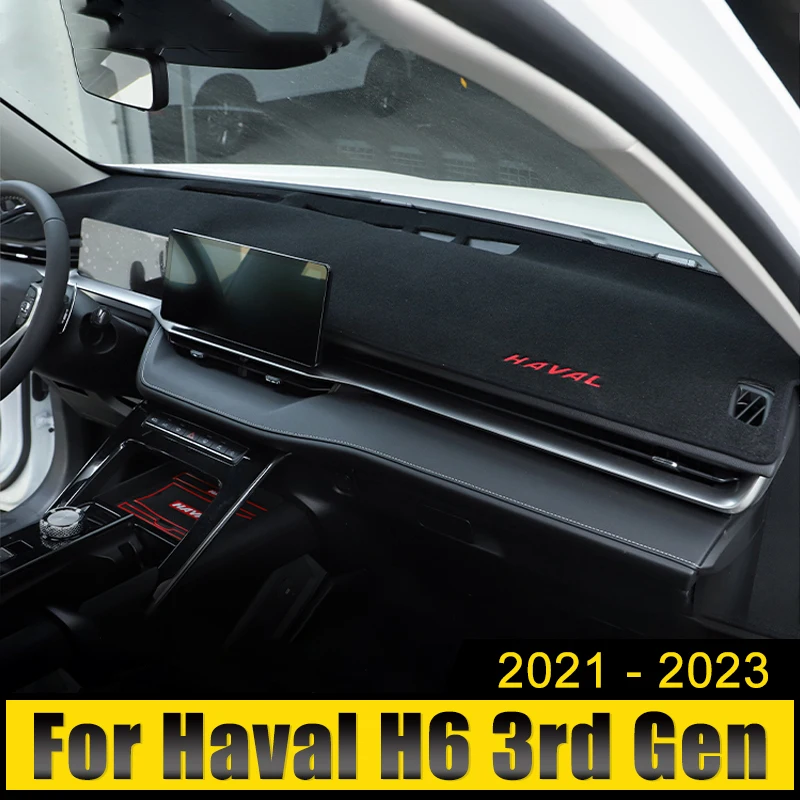 

For Haval H6 3rd Gen 2021 2022 2023 DHT-PHEV Car Dashboard Avoid Light Pad Instrument Platform Desk Cover Mats Anti-UV Carpets