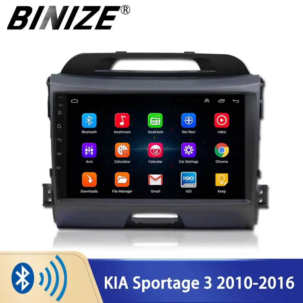 

Binize 2 Din Android Car Radio Stereo For KIA Sportage 3 2010-2016 GPS Navigation Multimedia Video Player Autoradio Bluetooth