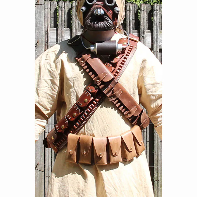 Песочные люди Tusken наплечный ремень кавалерия Raider Косплей Костюм кожаный Bandolier
