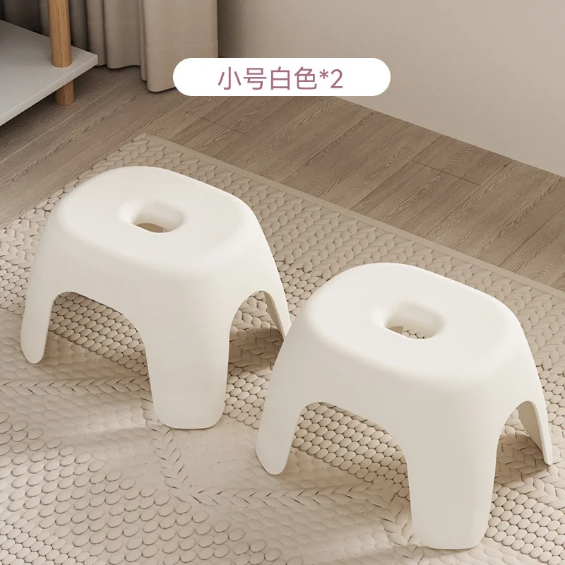 0339 Низкопрофильный бытовой пластиковый утолщенный стул для гостиной табурет