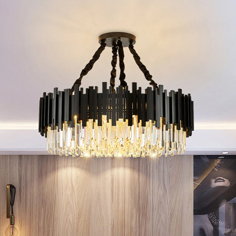 

Luxury Ceiling Chandelier Modern Interior Lighting Luster Crystal Led Lighting Decoration Dining Room Living Room Pendant Lighs