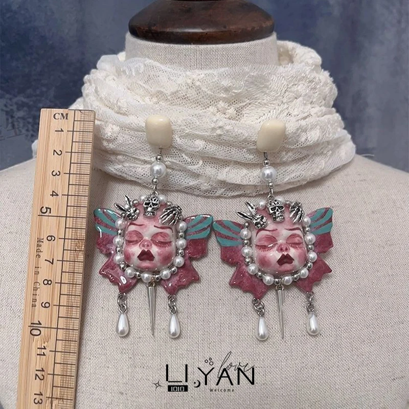 Новинка 2024 серьги с героями мультфильмов неооготические женские украшения