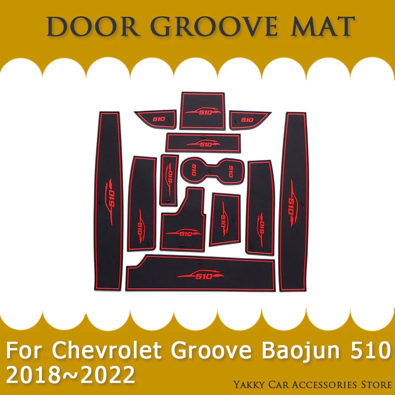 

Коврик для разъема телефонных ворот для Chevrolet Groove Baojun 510 2018 ~ 2022, прокладка с отверстиями, резиновые противоскользящие подставки для защиты от пыли, аксессуары из АБС-пластика для стайлинга автомобиля