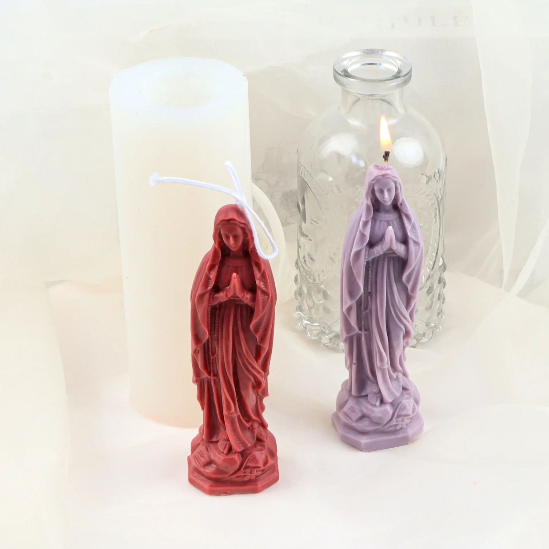 

Silicone Figure Candle Moulds Ice Plaster for Cement Resin Epoxy Soap Making Forms Manufacture of Candles Home Decoration