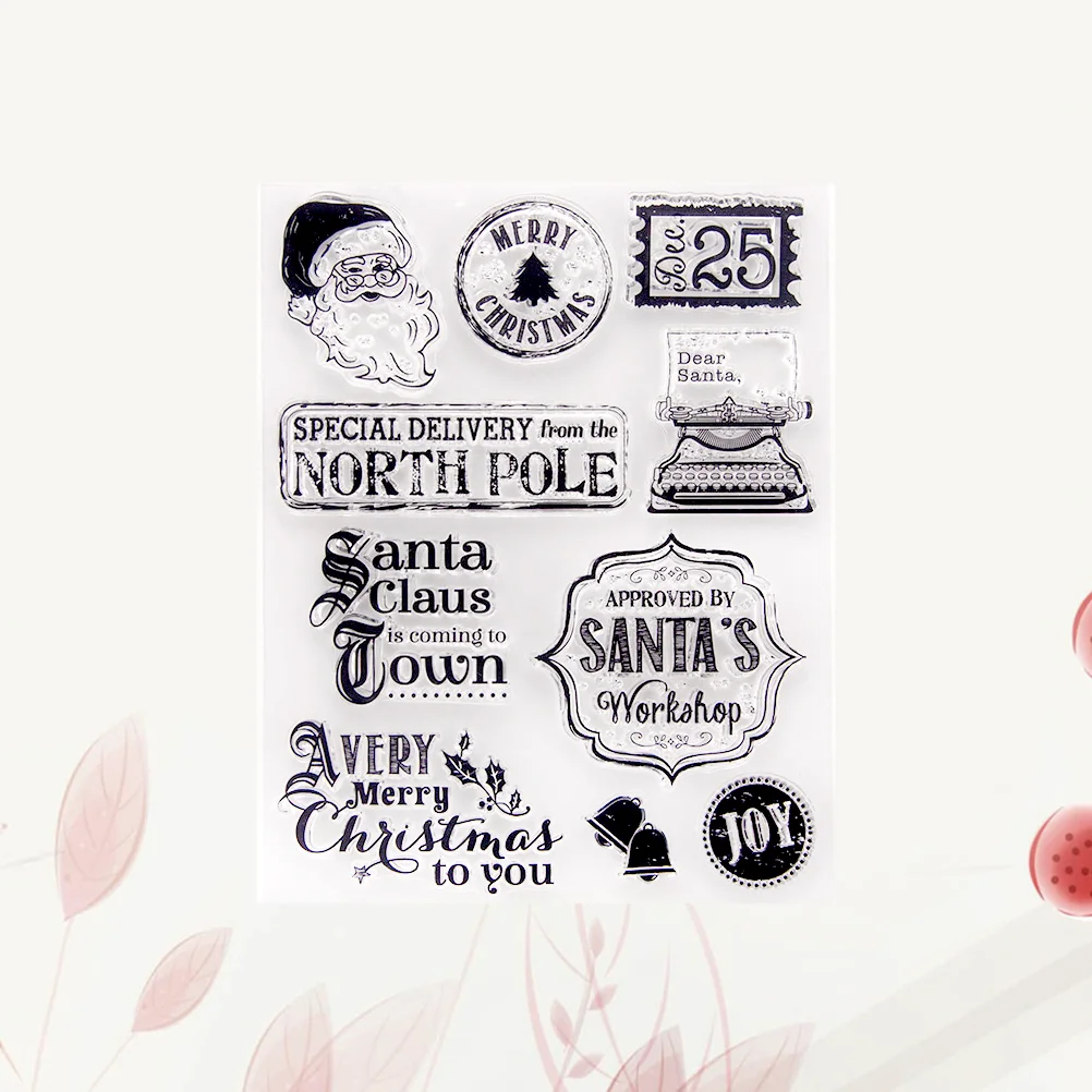 

Stamps Clear Scrapbooking Christmas Rubber Transparent Customcard Making Craft Cling Stamp Sets Supplies