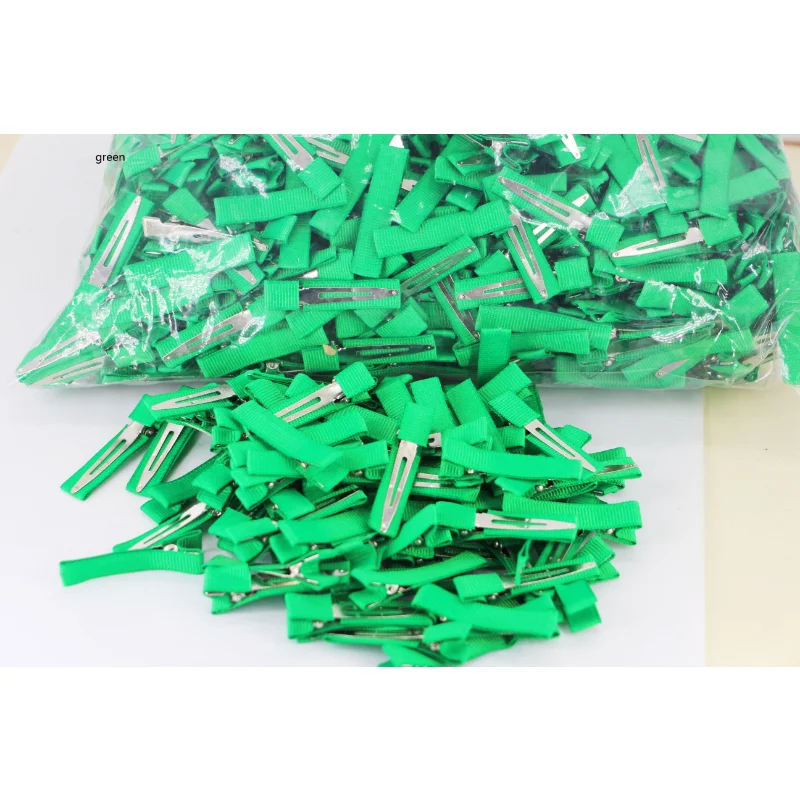 

10pcs/4.5cm Grosgrain Ribbon Lined Cover Alligator Hairpins Single Pronged Hair Clips Accessories for Women
