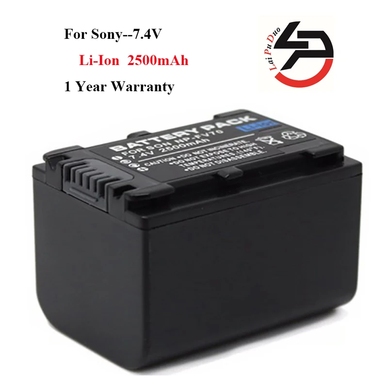 

2500mah High Quality Replacement Camera Battery for Sony HDR-PJ675 HDR-CX450 NP-FV30 NP-FV50 NP-FV70 NP-FV100 HDR-XR550/E