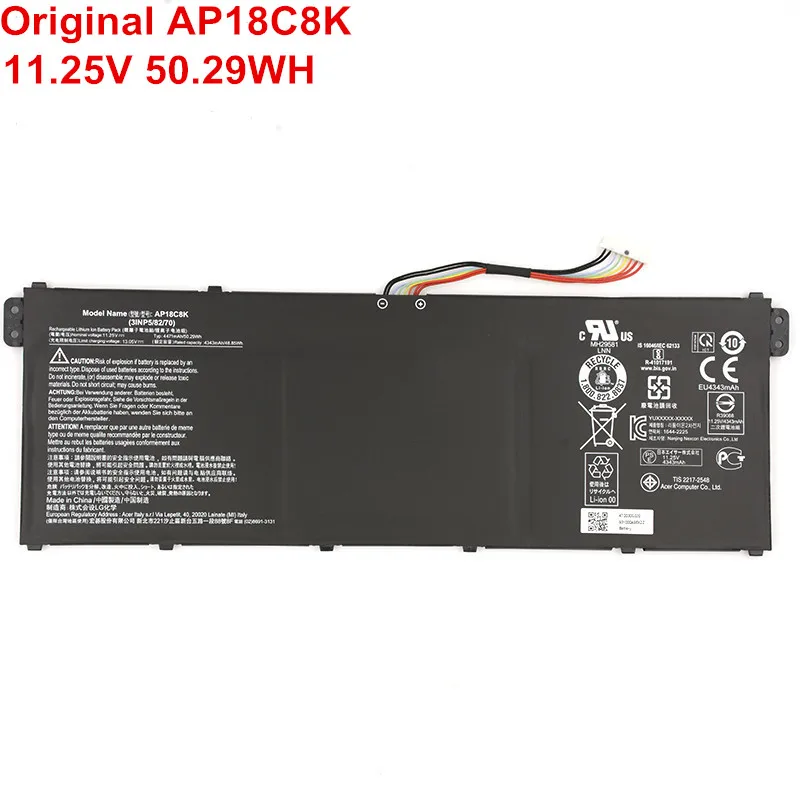 

11.25V 50.29Wh Genuine New AP18C4K AP18C8K Laptop Battery For Acer Aspire 5 A515-43-R057 A515-43-R4MG A515-43-R6F6 A515-43-R6WW