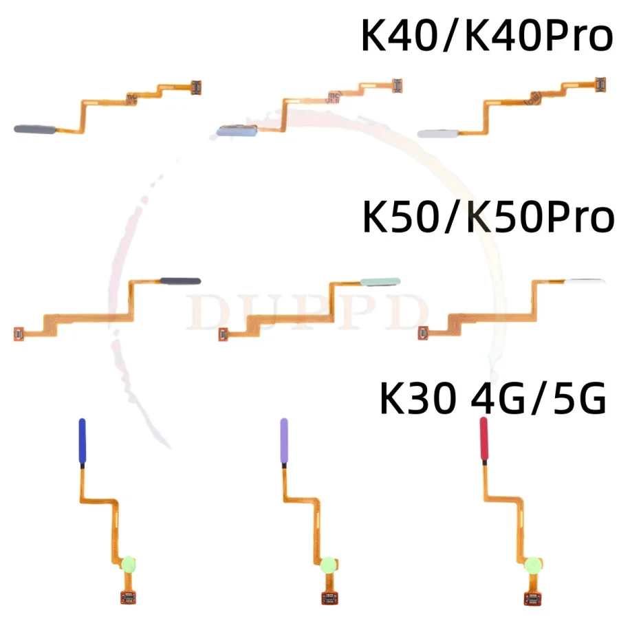 

100% Original For Xiaomi Redmi K30 K40 K50 Pro K20 4G 5G Gaming Fingerprint Sensor Home Return Key Menu Button Flex Ribbon Cable
