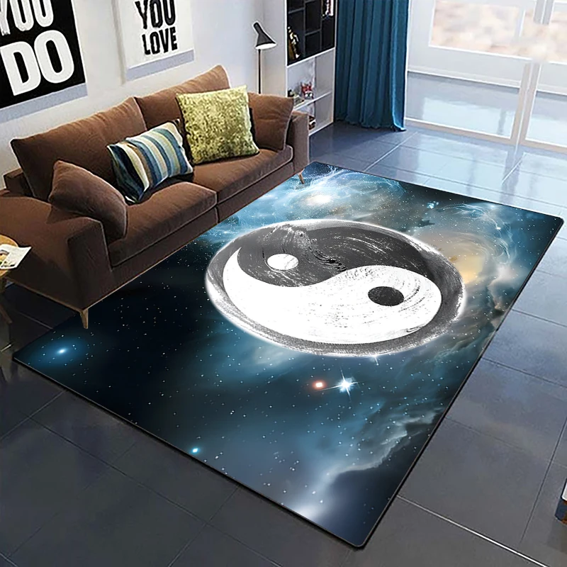 

Modern Chinese Dragon Tai Chi Bagua Yin Yang Area Rug Living Room Carpet for Children Play Home Deco Floor Mat and Carpets