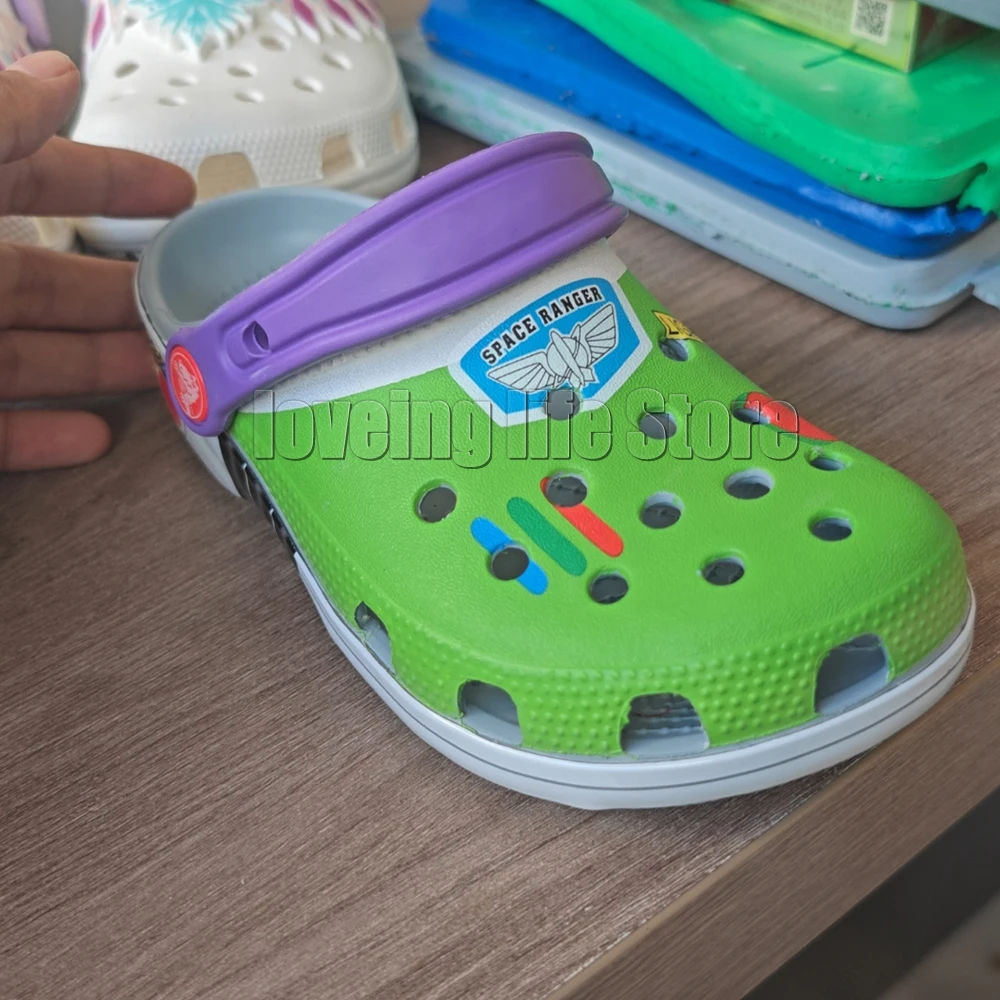 Сандалии Disney Buzz Lightyear Kawaii Eva С Отверстиями — Летние Домашние И Уличные Тапочки Без