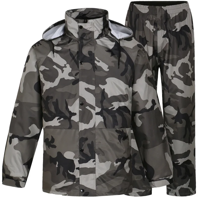 

Waterproof Jacket Men's Raincoat Fashionable Cover Pants Adult Fishing Tactical Raincoat Military Casaco Chuva Rain Gear SY50YY