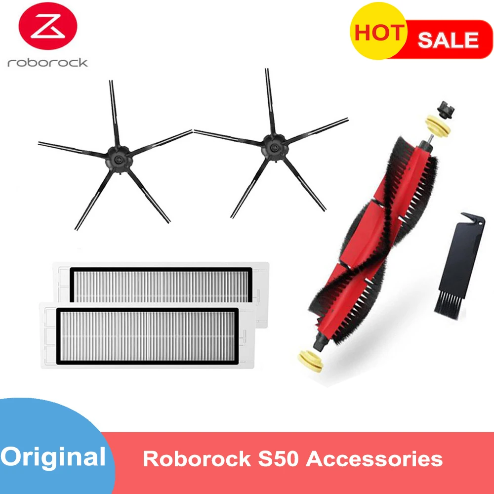 

Roborock Accessories S6 S50 S5max S6 MaxV S4 E4 Detachable Main Brush,Original Filter Mop For Vacuum Cleaner Spare Parts