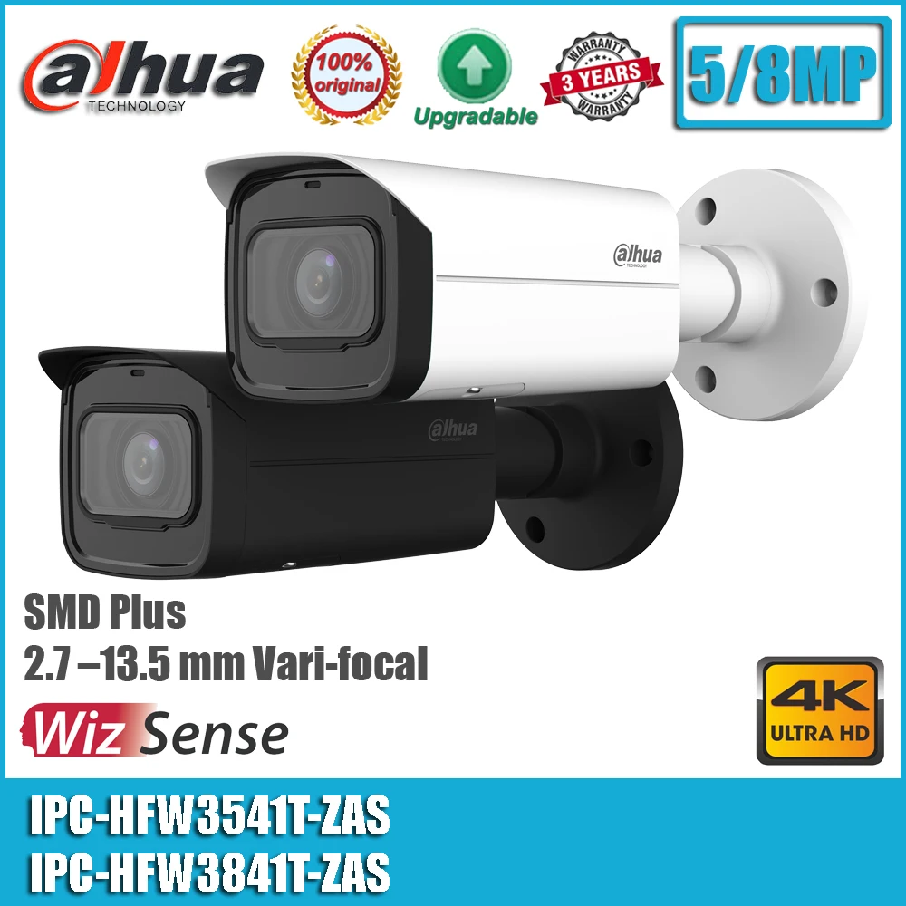 

Dahua IPC-HFW3841T-ZAS IPC-HFW3541T-ZAS 5/8MP Starlight H.265 IP67 PoE Motorized Vari-focal Bullet WizSense Network Camera