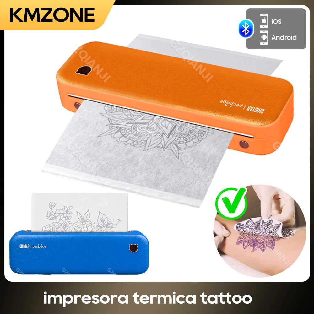 

Портативная копировальная бумага для татуировок, беспроводная печать, Bluetooth мини-принтер A4, периферийная печать, термопечать, татуировка