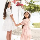 Детское летнее платье в горошек, на Возраст 3-8 лет