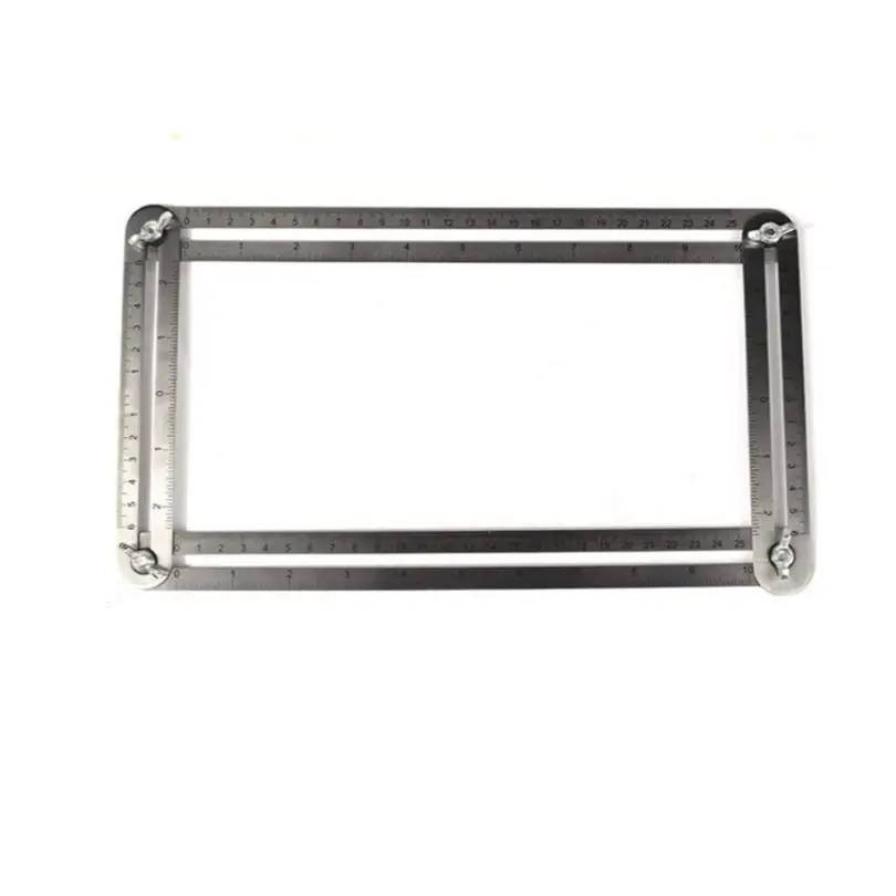 

Multifunction Folding Ruler Special Shaped Measurement Stainless Steel Movable Four Fold Ruler Multi Angle Ruler Measuring Tool
