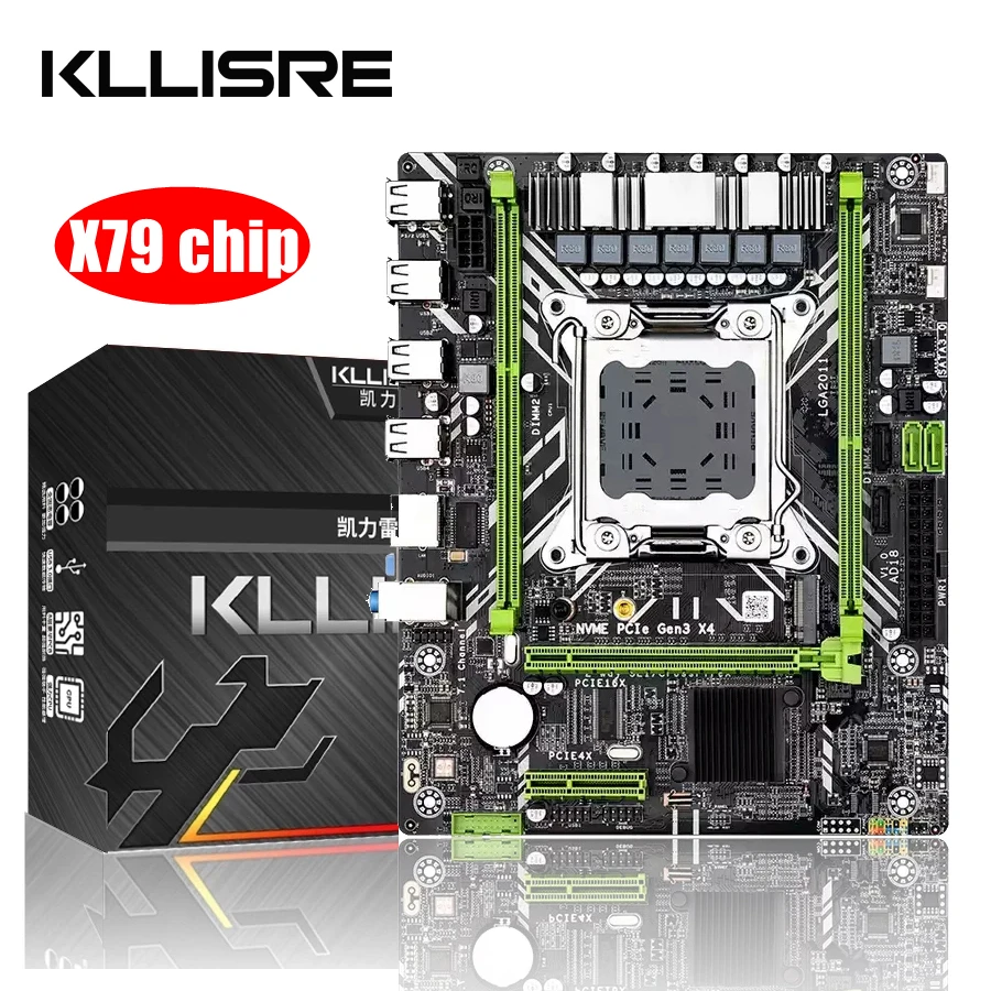 Материнская плата Kllisre X79 USB 2 0 STAT 3 M.2 NVME поддержка Xeon LGA 2011 процессор DDR3 ECC RAM - купить
