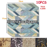 10 pcs 3d wall stickers self adhesive waterproof paper brick stone wallpaper hot sale imitation brick sticker bedroom decoration