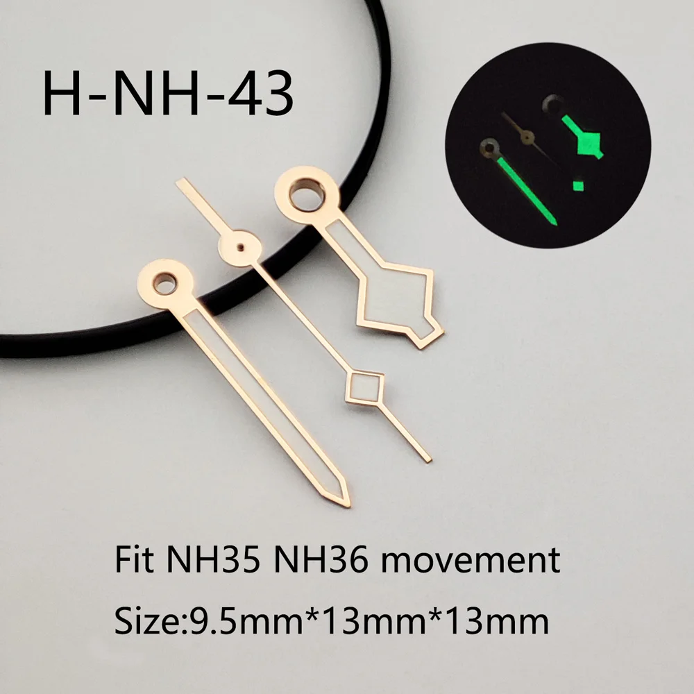 New Watch Hands High Quality Green Luminous Retrofit Watch Accessories For NH35/ NH36/ 4R/ 7S Movement