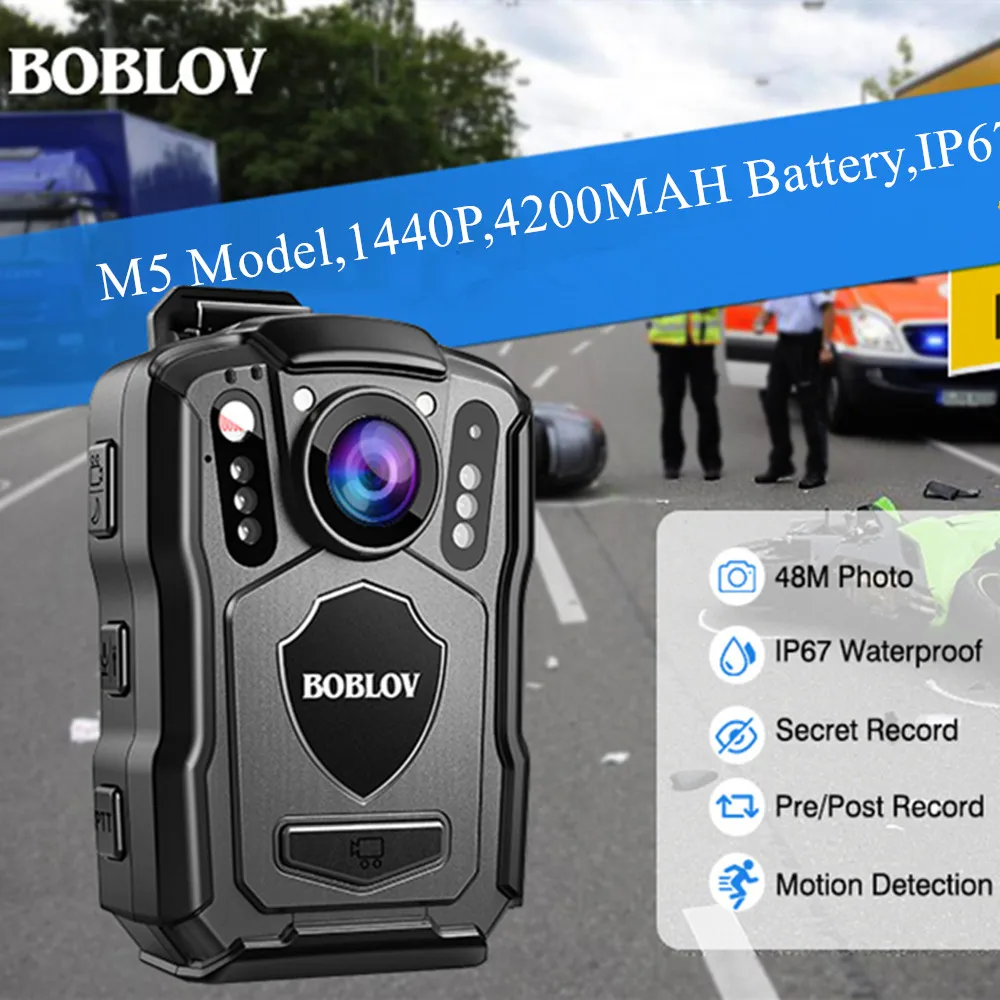 

Мини-камера Boblov M5 1440P с инфракрасным ночным видением и объективом Full HD