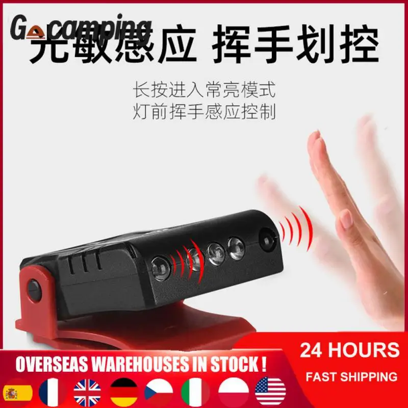 

Camping Equipment Clip-on Lamp Led Rechargeable Hat Brim Light Abs Waterproof Self-defense Flashlight Induction Headlamp