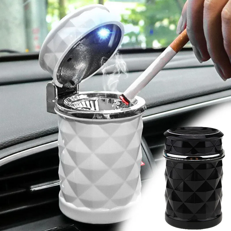 

1Pc Portable Car Ashtray Universal Auto Alloy Ashtray Smokeless High Flame Retardant Aluminum Cup Car Accessories Interior Decor